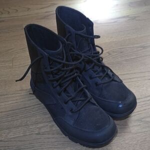 Men's Black Lace-Up Boots